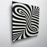 Black and White Gloss twisted inlay illusion